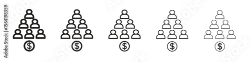 Ponzi scheme icon for your web site design, logo, app, UI.