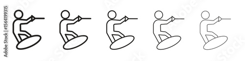 Wakeboarding icon for your web site design, logo, app, UI.