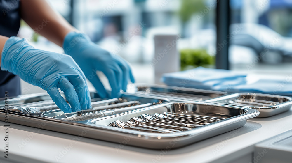 custom made wallpaper toronto digitalMedical professional organizing surgical instruments on stainless steel tray  