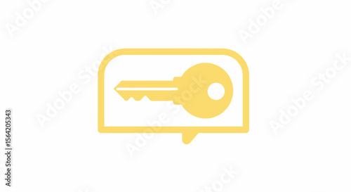 Vector unlock access key security solution private secure login authentication system protection key icon graphic