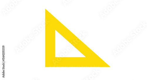 Vector explore yellow triangle ruler vector graphic for geometry drawing and drafting design education and school supplies