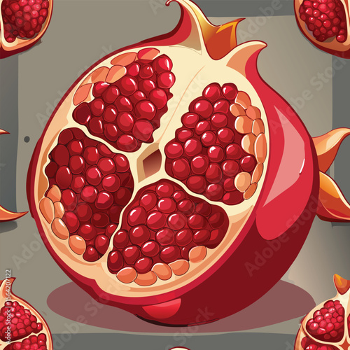 Realistic Vector Illustration A Detailed Sliced Peach Design Showcasing Juicy Texture and Vibrant Colors Ideal for Food Related Projects and Designs Requiring a Fresh Natural