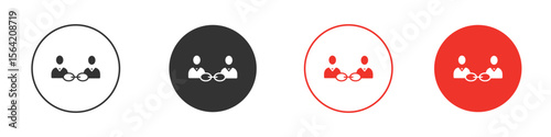 Affiliate link icons. Flat design style. Graphic design vector symbols.