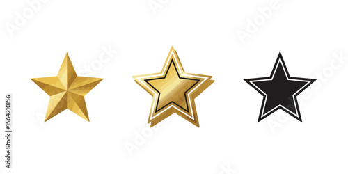 Flat vector icon of a star, symbolizing rating, favorite, or excellence