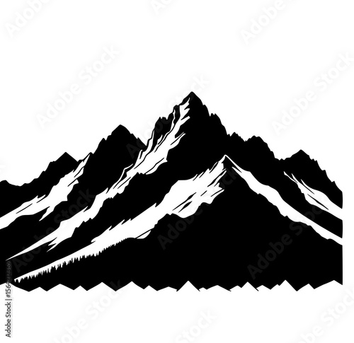 mountain peaks vector illustration