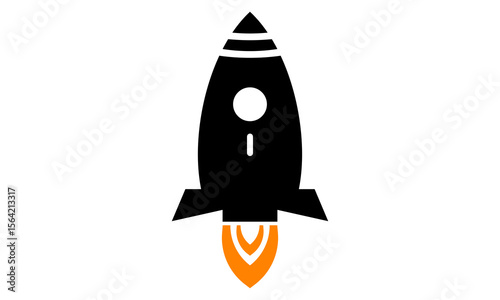 space rocket vector illustration logo