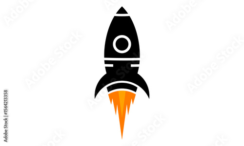 vector of rocket design logo