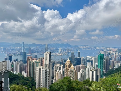 Photography hong kong cityscape view from the peak