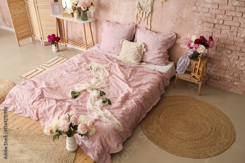 Interior of stylish bedroom...