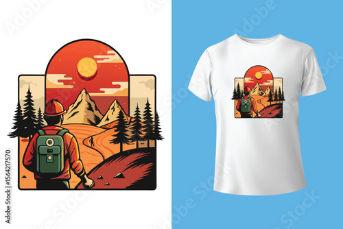 hiking is love t shirt design template, hiking and trail graphic t-shirt, nature lover tee