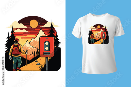 hiking is love t shirt design template, hiking and trail graphic t-shirt, nature lover tee