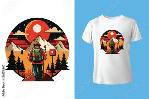 hiking is love t shirt design template, hiking and trail graphic t-shirt, nature lover tee