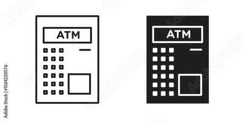 ATM machine icon. Vector Illustration. Isolated vector Illustration. EPS Illustration.