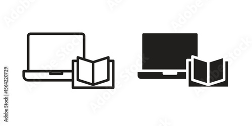 Blended learning icon. Vector Illustration. Isolated vector Illustration. EPS Illustration.