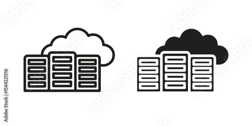 Data center icon. Vector Illustration. Isolated vector Illustration. EPS Illustration.