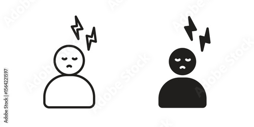 Depression icon. Vector Illustration. Isolated vector Illustration. EPS Illustration.