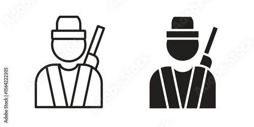 Hunter icon. Vector Illustration. Isolated vector Illustration. EPS Illustration.
