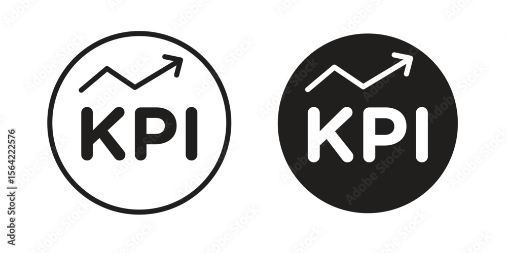 Obraz premium KPI icon. Vector Illustration. Isolated vector Illustration. EPS Illustration.
