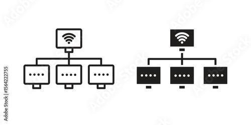 Local network icon. Vector Illustration. Isolated vector Illustration. EPS Illustration.