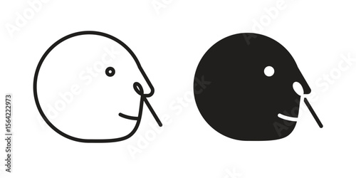 Nasal swab icon. Vector Illustration. Isolated vector Illustration. EPS Illustration.