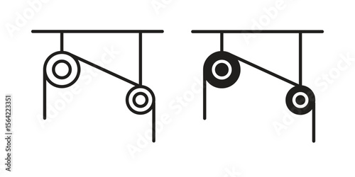 Pulley icon. Vector Illustration. Isolated vector Illustration. EPS Illustration.
