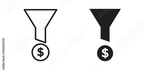 Sales funnel icon. Vector Illustration. Isolated vector Illustration. EPS Illustration.