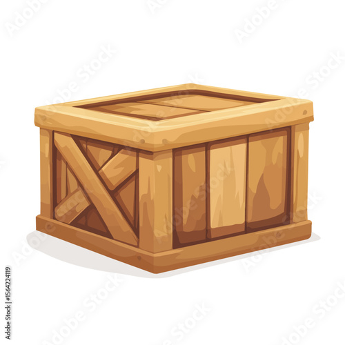 My A Simple flat 2D illustration wooden crate isolated on transparent background, vector, flat design, animation design, simple flat 2D icon, clipart, design by me. My vector design