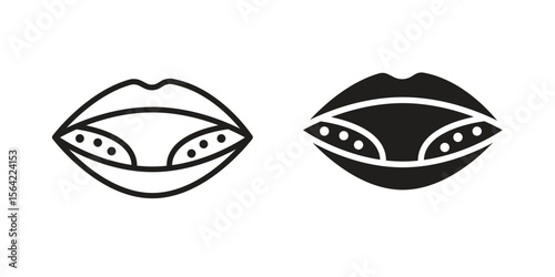 Tonsillitis icon. Vector Illustration. Isolated vector Illustration. EPS Illustration.