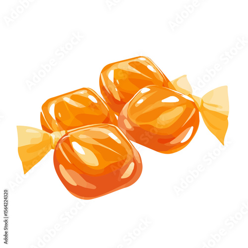 My A Simple flat 2D illustration caramel candies bunch isolated on transparent background, vector, flat design, animation design, simple flat 2D icon, clipart, design by me. My vector design