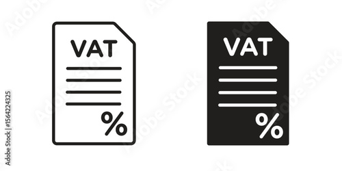 Value added tax VAT icon. Vector Illustration. Isolated vector Illustration. EPS Illustration.