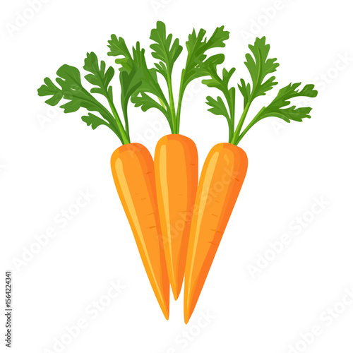 My A Simple flat 2D illustration orange carrot bunch isolated on transparent background, vector, flat design, animation design, simple flat 2D icon, clipart, design by me. My vector design