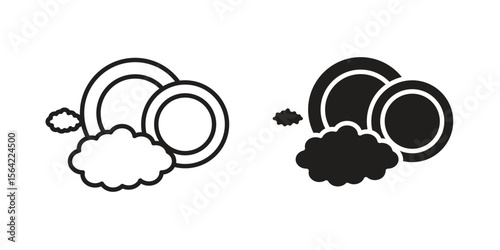 Washing dishes icon. Vector Illustration. Isolated vector Illustration. EPS Illustration.