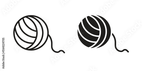 Wool ball icon. Vector Illustration. Isolated vector Illustration. EPS Illustration.