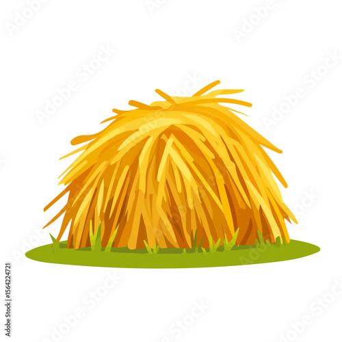 My A Simple flat 2D illustration icon haystack isolated on transparent background, vector, flat design, animation design, simple flat 2D icon, clipart, design by me. My vector design