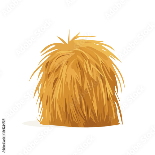 My A Simple flat 2D illustration haystack isolated on transparent background, vector, flat design, animation design, simple flat 2D icon, clipart, design by me. My vector design
