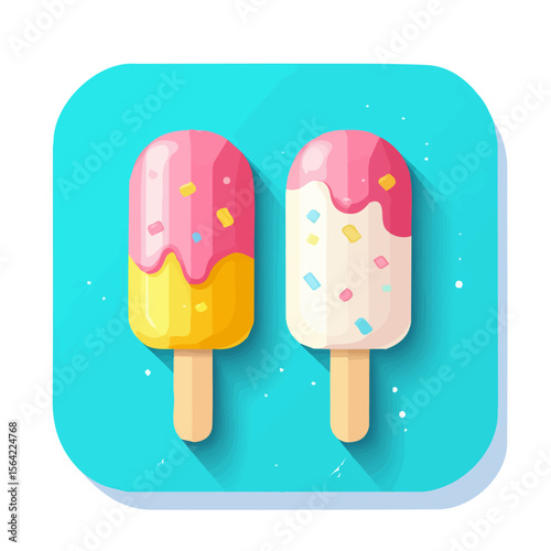 My A Simple flat 2D illustration popsicle icon set isolated on transparent background, vector, flat design, animation design, simple flat 2D icon, clipart, design by me. My vector design