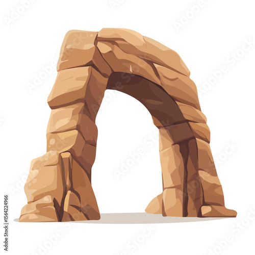 My A Simple flat 2D illustration icon natural arch rock isolated on transparent background, vector, animation design, simple flat 2D clipart, design by me. My vector design