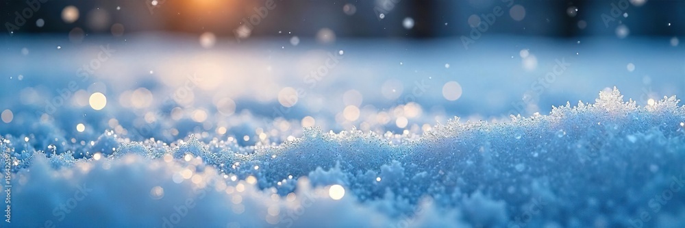 Fototapeta premium Sparkling Ice Crystals Reflecting Brilliant Cold Light on Frozen Surface, Evoking Winter Wonderland Magic and Pristine Beauty