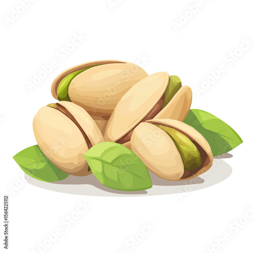 My A Simple flat 2D illustration pistachios group isolated on transparent background, vector, animation design, simple flat 2D clipart, design by me. My vector design