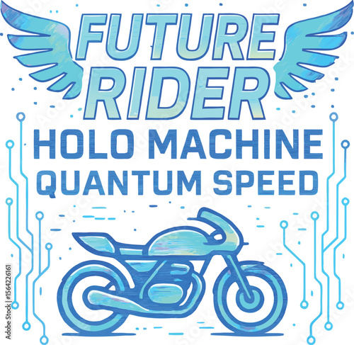 Future Rider Holo Machine Quantum Speed Tee