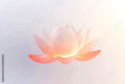 Glowing lotus flower icon symbolizing mindfulness and serenity