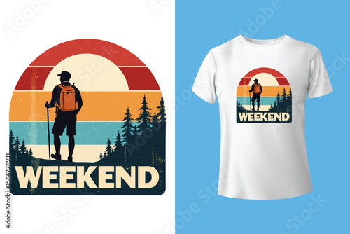 I will do awesome hiking t shirt design