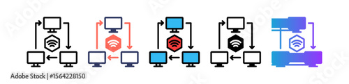 Computer Network multiple icon
