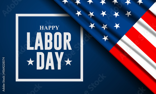 Happy labor day in United States of America background vector illustration