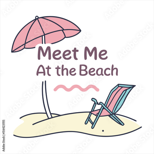 Relaxing beach scene with lounge chair and umbrella under pure sunshine