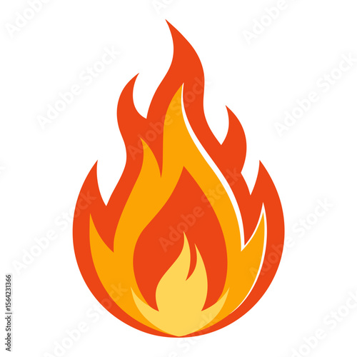 Fiery flames orange yellow and red fire heat