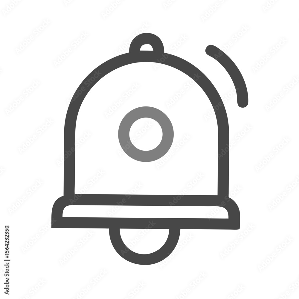 Obraz premium Gray Bell Notification alert sound