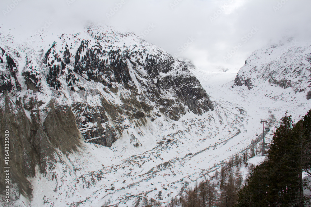 Obraz premium Mer de Glace Montenvers Chamonix Mont-Blanc Alpes Haute-Savoie France