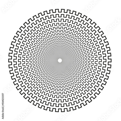 Mandala disk icon. Intricate lace pattern. Circular geometry Vector. Hypnotic radial shape.