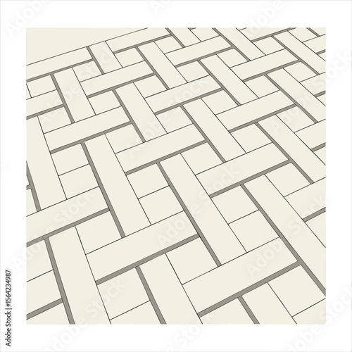 Close up abstract view of a woven texture with intersecting light beige strands